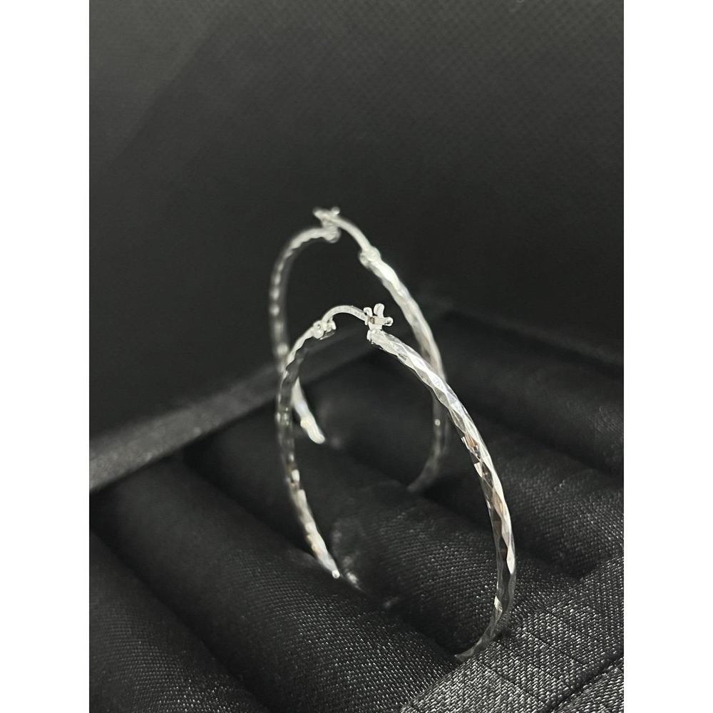 Argollas De Plata 925,Silver Hoop Earrings 925 - Picture 3 of 6